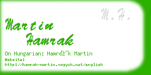 martin hamrak business card